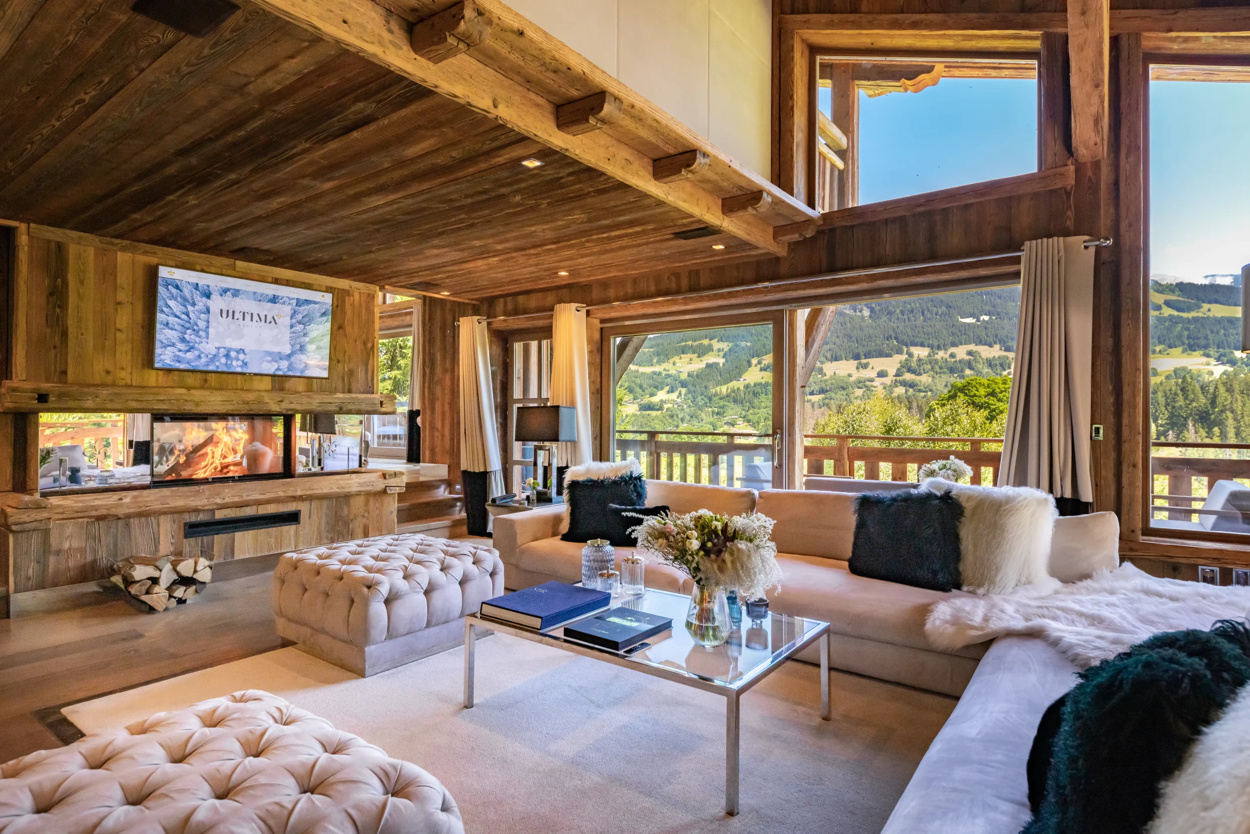 Chalet Ultima Megeve living area